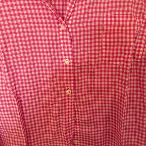 J.Crew Perfect Shirt in Pink Checkered Plaid Design - Picture 3 of 6
